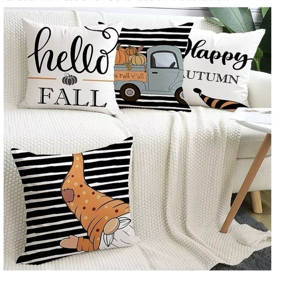 Miaikoe Hello Fall 4 Pillow Covers 16x16 - Picture 5 of 7